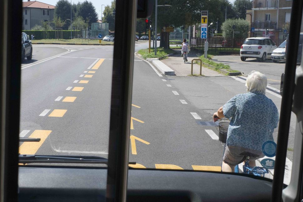 E-Brt, il nodo Dalmine e gli slalom con i ciclisti- Il nostro viaggio