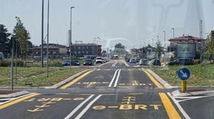 E-Brt, il nodo Dalmine e gli slalom con i ciclisti- Il nostro viaggio