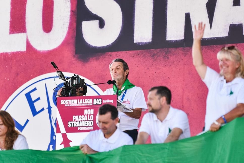 La Lega a Pontida: «Si vince uniti e la Lega è e sarà più unita che mai». Salvini: proporrò un Congresso straordinario a ottobre - Foto