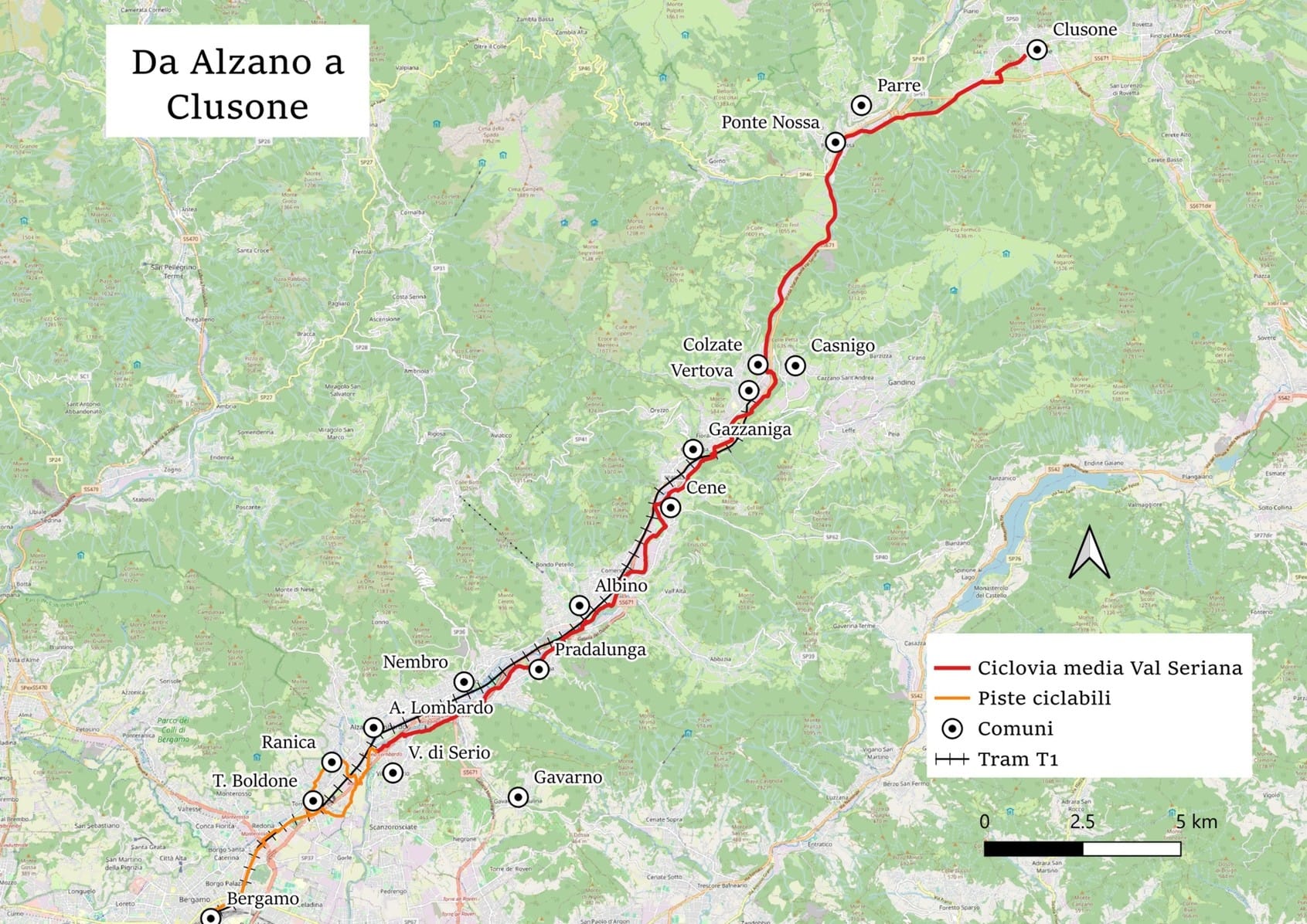 Pedalando da Ranica a Clusone, lungo il fiume Serio sulla prima ciclovia della bergamasca