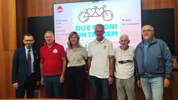 «Due cuori, un tandem»: venerdì l’arrivo a Sarnico e Bergamo
