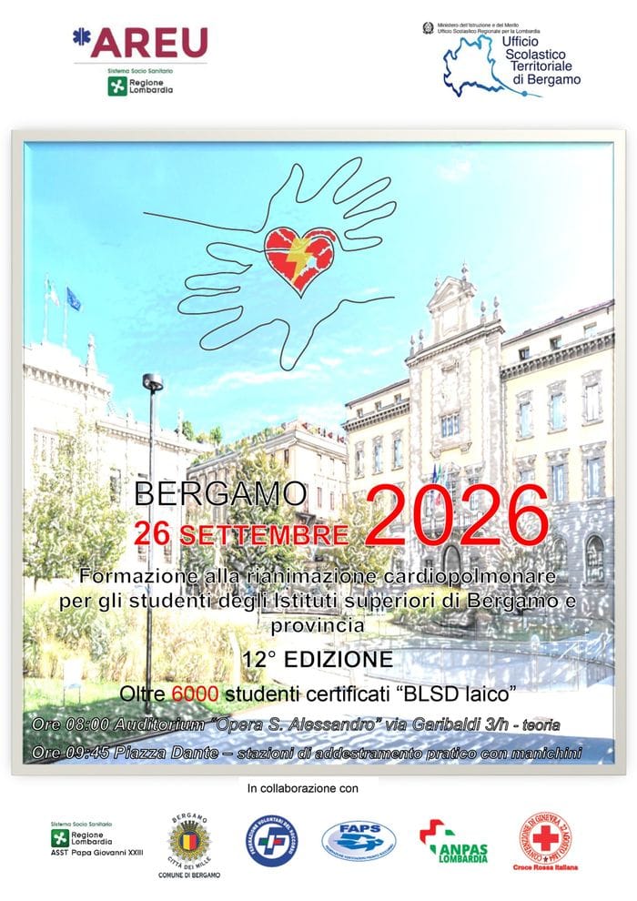 Bergamo, per 500 studenti una giornata dedicata alla rianimazione e all’uso del defibrillatore