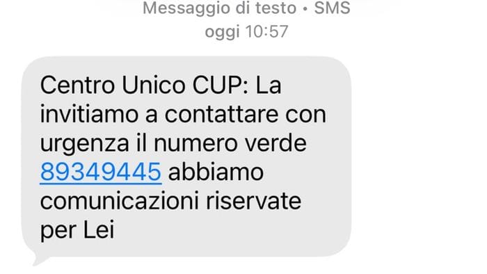 chiamate con urgenza questo numero torna la truffa del finto cup via messaggio da Ecodibergamo.it chiamate con urgenza questo numero torna la truffa del finto cup via messaggio