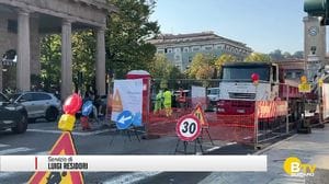 Bergamo: ancora code in centro per il cantiere di A2A