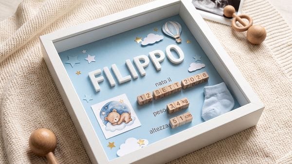 Bebè in arrivo? Un quadretto «fai da te» per celebrare la nascita