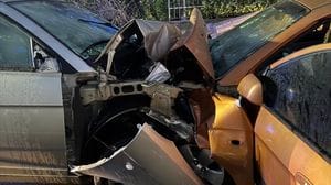 Frontale e tamponamento a Covo, tre auto coinvolte e tre feriti- Foto