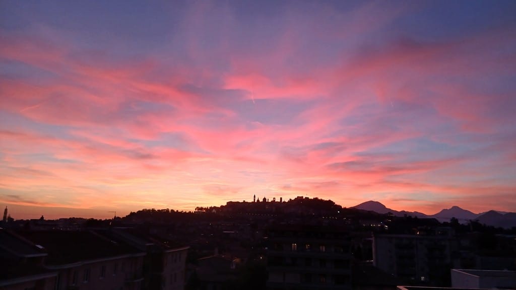 «Città Alta avvolta dal tramonto...»