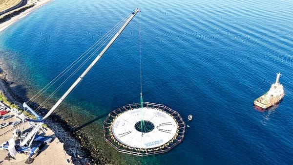 Installata piattaforma per l'accumulo di energia green al largo della Calabria