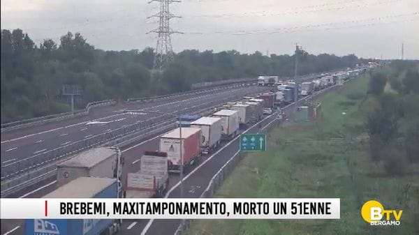 Autostrada Brebemi, tragico tamponamento, morto un uomo di 51 anni