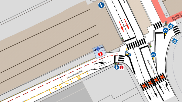 Bergamo, via Magrini diventa a senso unico in direzione di via Autostrada