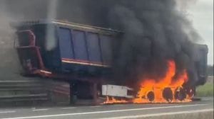 Tir in fiamme in A4, qualche rallentamento tra Seriate e Grumello